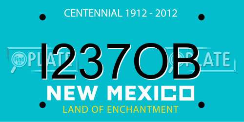 I237OB New Mexico License Plate