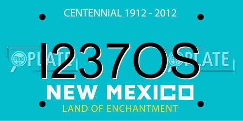 I237OS New Mexico License Plate