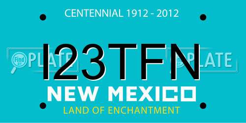I23TFN New Mexico License Plate