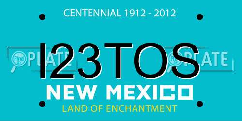 I23TOS New Mexico License Plate