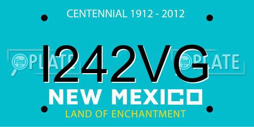 I242VG New Mexico License Plate