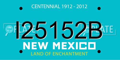 I25152B New Mexico License Plate