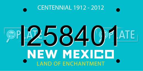 I258401 New Mexico License Plate
