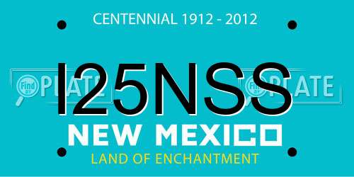 I25NSS New Mexico License Plate