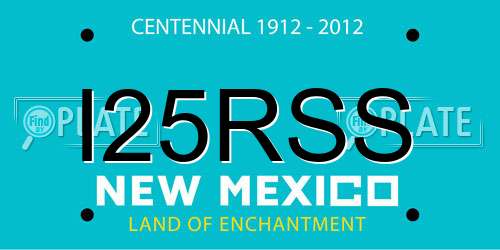 I25RSS New Mexico License Plate