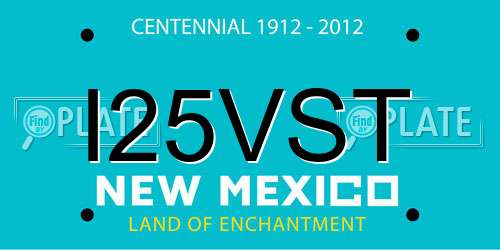 I25VST New Mexico License Plate