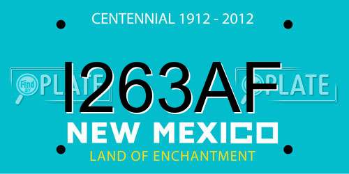 I263AF New Mexico License Plate