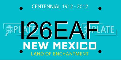 I26EAF New Mexico License Plate