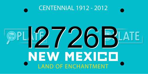 I2726B New Mexico License Plate