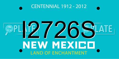 I2726S New Mexico License Plate