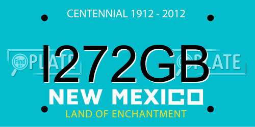 I272GB New Mexico License Plate