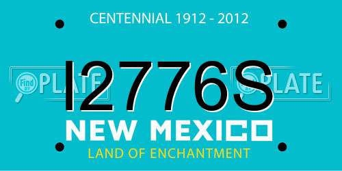 I2776S New Mexico License Plate