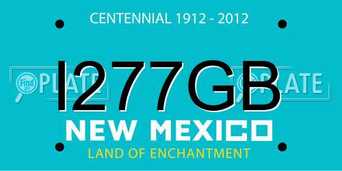 I277GB New Mexico License Plate