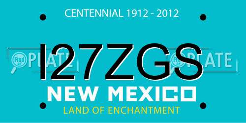 I27ZGS New Mexico License Plate