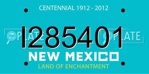 I285401 New Mexico License Plate