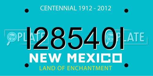 I28540I New Mexico License Plate