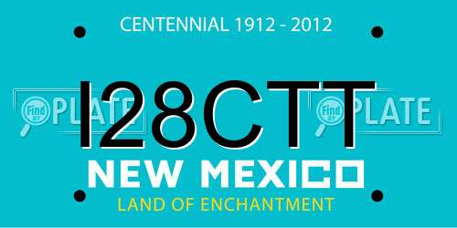 I28CTT New Mexico License Plate