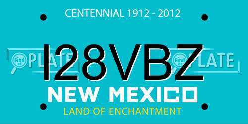 I28VBZ New Mexico License Plate