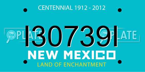 I30739I New Mexico License Plate