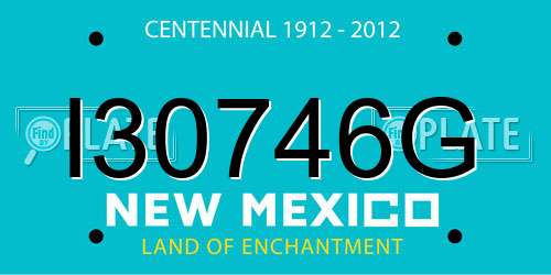 I30746G New Mexico License Plate