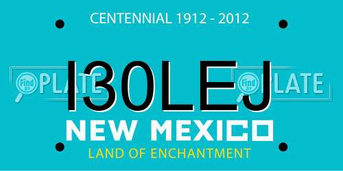 I30LEJ New Mexico License Plate