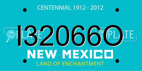 I32066O New Mexico License Plate