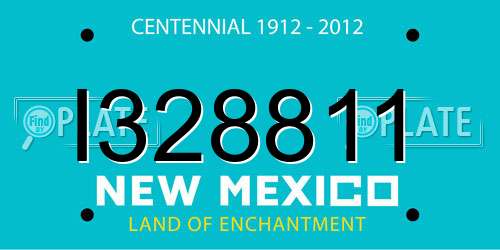 I328811 New Mexico License Plate