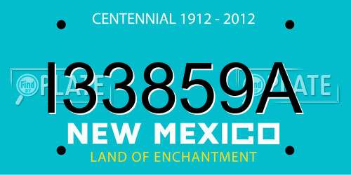 I33859A New Mexico License Plate