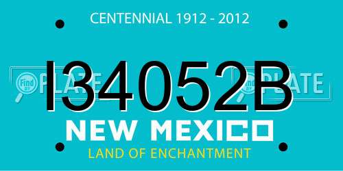 I34052B New Mexico License Plate
