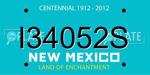 I34052S New Mexico License Plate
