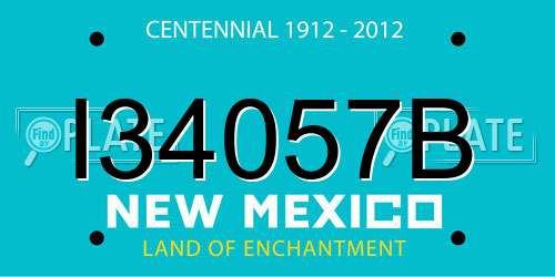 I34057B New Mexico License Plate