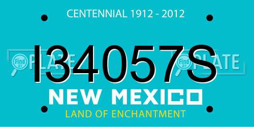 I34057S New Mexico License Plate