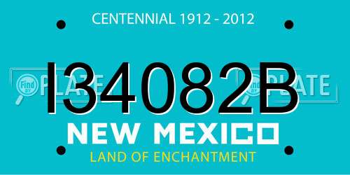 I34082B New Mexico License Plate