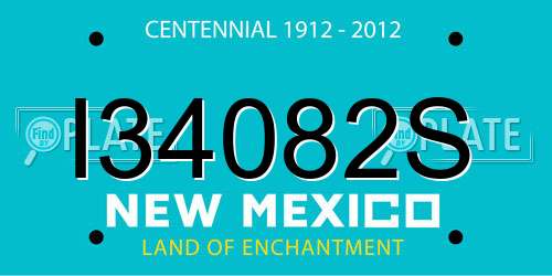I34082S New Mexico License Plate