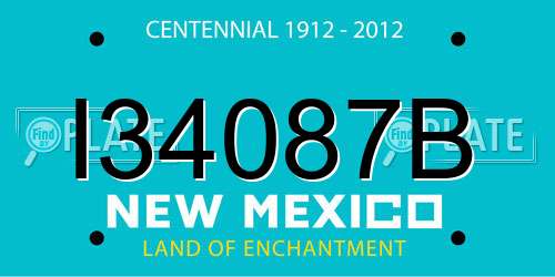 I34087B New Mexico License Plate