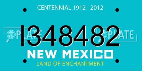 I348482 New Mexico License Plate