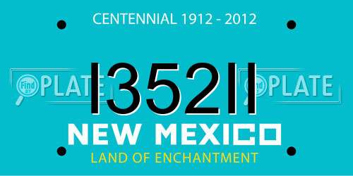 I352II New Mexico License Plate