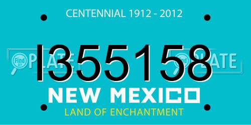 I355158 New Mexico License Plate
