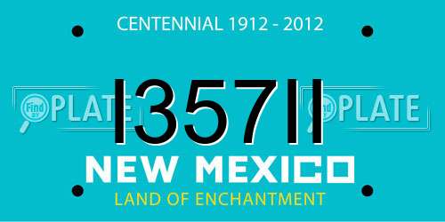 I357II New Mexico License Plate