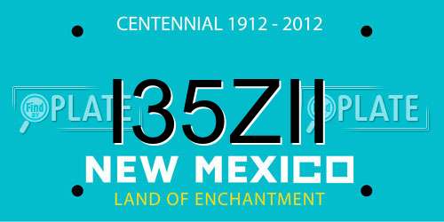 I35ZII New Mexico License Plate