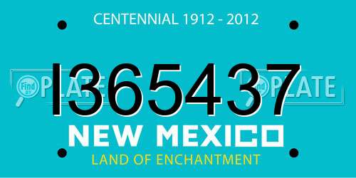 I365437 New Mexico License Plate