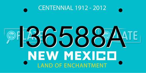 I36588A New Mexico License Plate