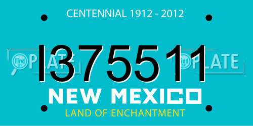 I375511 New Mexico License Plate