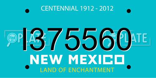 I375560 New Mexico License Plate
