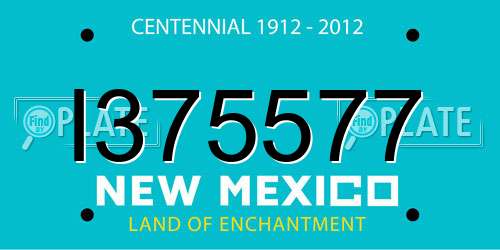 I375577 New Mexico License Plate