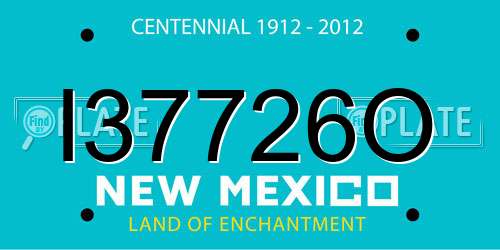 I37726O New Mexico License Plate