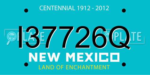 I37726Q New Mexico License Plate