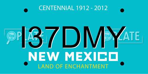 I37DMY New Mexico License Plate