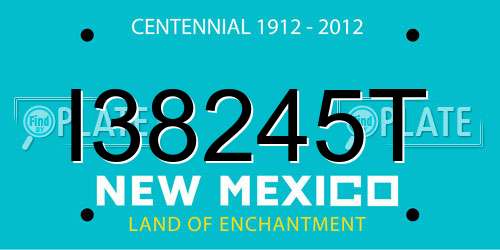 I38245T New Mexico License Plate