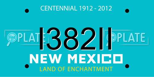 I382II New Mexico License Plate